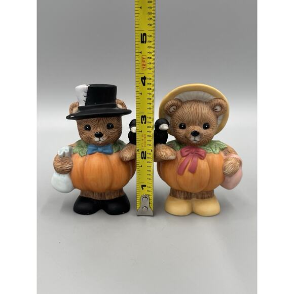Vintage Halloween Home Interiors Pumpkin Patch Bears Set 1998 READ DETAILS - Picture 2 of 10